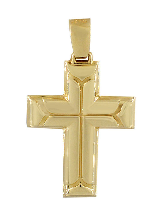 Mertzios.gr Gold Cross 14K Double Sided