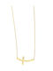 Mertzios.gr Women's Gold Cross 14K with Chain