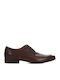 19V69 Men's Leather Dress Shoes Brown