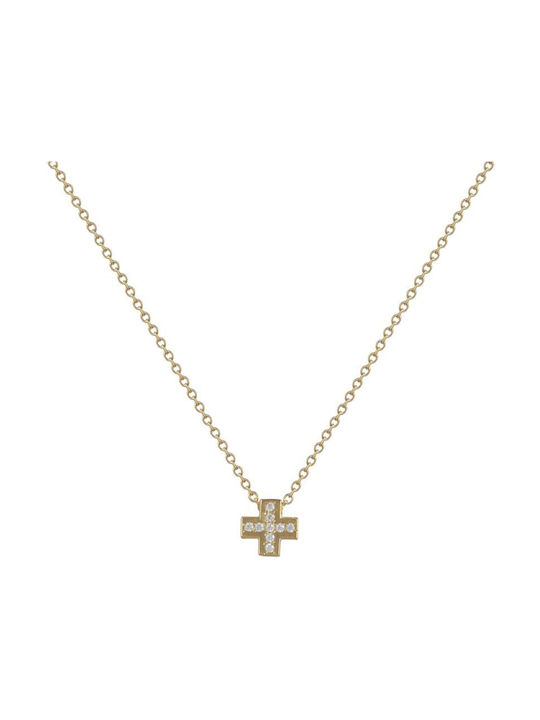 Gold Kreuz 14K mit Kette