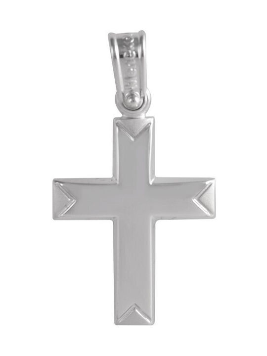 Weißgold Kreuz 14K