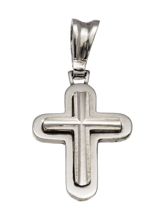 Mertzios.gr White Gold Cross 14K