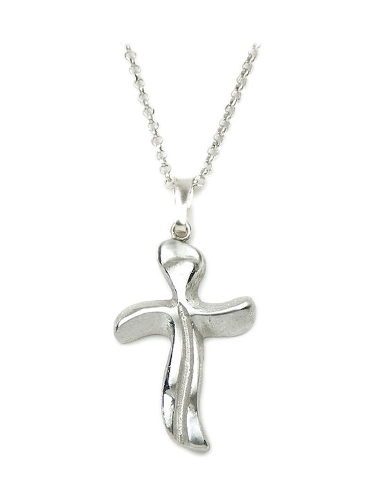 Polytimo Cross from Silver with Chain