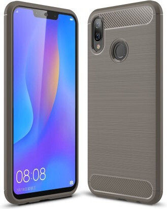 Brushed Back Cover Silicon Gri (Huawei P Smart+)