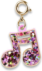 Note Keychain Charm Gold