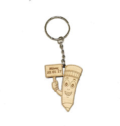 Woodseason Keychain Name Wooden