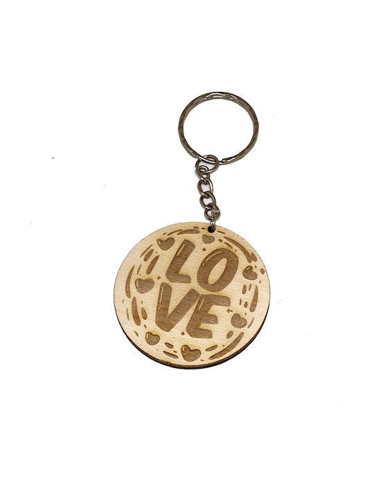 Woodseason Keychain Love Wooden