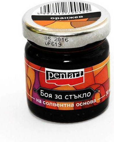 Pentart Vopsea Specială pentru Craft Portocaliu pentru Sticlă 30ml