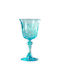 Mario Luca Giusti Italia Glass for White Wine made of Glass in Turquoise Color Goblet