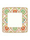 Caspari "ornament Trellis" Set Christmas Plates L25.4xW25.4cm. 8pcs