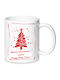 Merry Christmas Mug Ceramic Red 1pcs