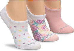 Nurse Mates No Show Liner Γυναικείες Κάλτσες με Σχέδια Tie Dye Dots 3Pack