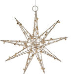 Metal Illuminated Christmas Decorative Pendant Star White