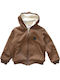 Joyce Kids Cardigan with Hood Brown