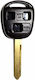 Car Key Shell with Blade with 3 Buttons Blade Toy47 for Toyota