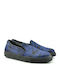 Γυναικεία Slip-On Δερμάτινα Μπλε