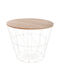 A-s Kumi Round Wooden Side Table White L38xW38xH30.5cm