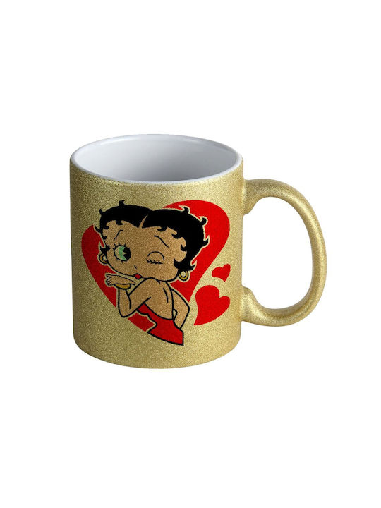 Koupakoupa Betty Boop Κούπα Κεραμική Χρυσή 330ml
