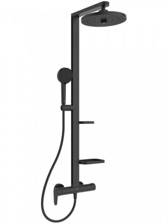 Ideal Standard Στήλη Ντουζ με Μπαταρία Μαύρη