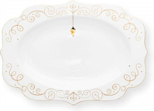PiP Studio Royal Winter Πιατέλα Σερβιρίσματος Οβάλ από Πορσελάνη Λευκή 40x28.5εκ. PiP Studio Royal Winter Πιατέλα Σερβιρίσματος Οβάλ από Πορσελάνη Λευκή 40x28.5εκ.