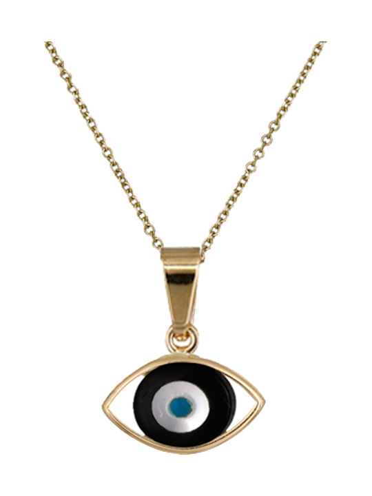 Halskette Auge aus Gold 14K