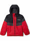 Waterproof Kids Quilted Short Coat with Hood Red