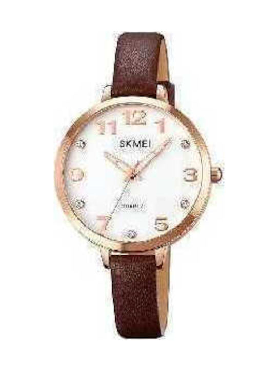 Skmei Women's Watch with Leather Strap Brown / ...