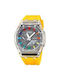 Skmei Digital Watch Battery with Yellow Rubber Strap