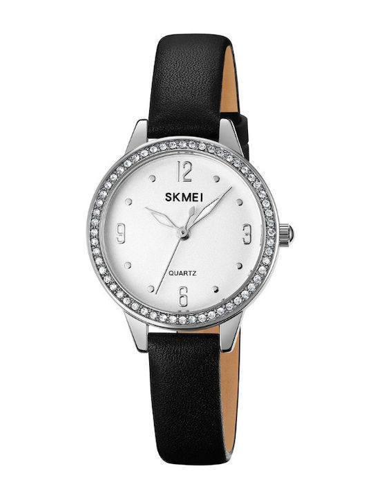 Skmei Women's Watch with Leather Strap Black/Si...