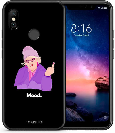 Smartfits Grandma Mood Black Back Cover Μαύρο (Redmi Note 6 Pro)