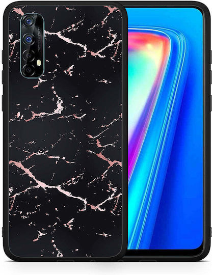 Smartfits Marble Black Rosegold Задна корица Черен (Realme 7) 7056035086491_41099293524123