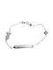 Kids White Gold ID Bracelet 14K for Girl