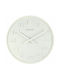 Nextime Wall Clock Wooden White Ø35.5cm