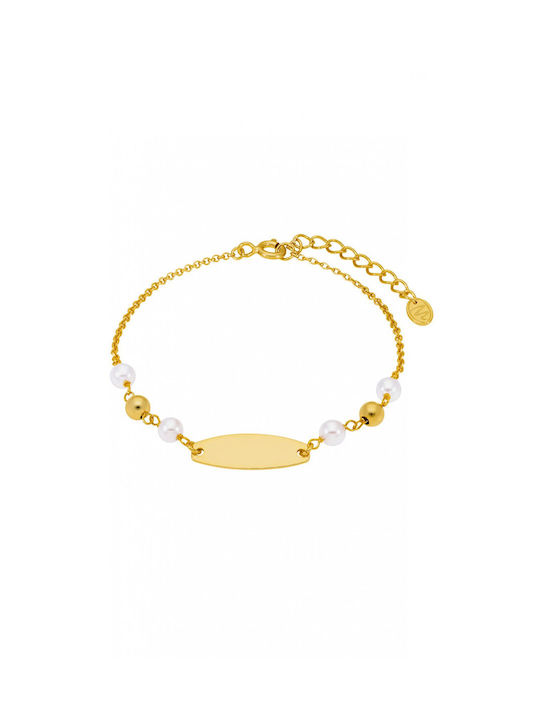 Marea Kids Gold Plated Silver ID Bracelet for Girl