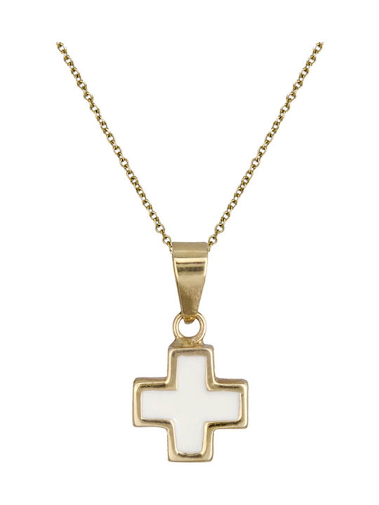 Gold Kreuz 14K mit Kette