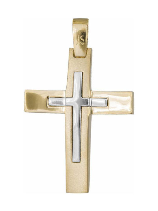 Herren Gold Kreuz 14K