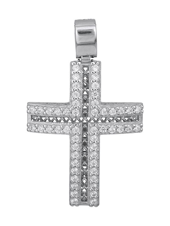 Women's White Gold Cross 14K