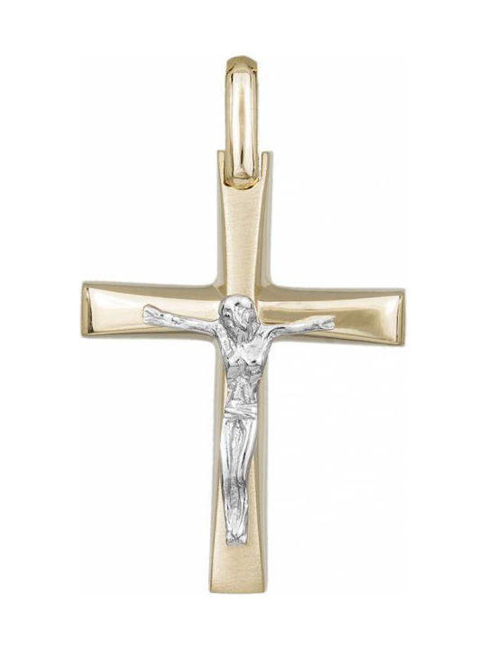 Herren Gold Kreuz 14K mit dem Gekreuzigten