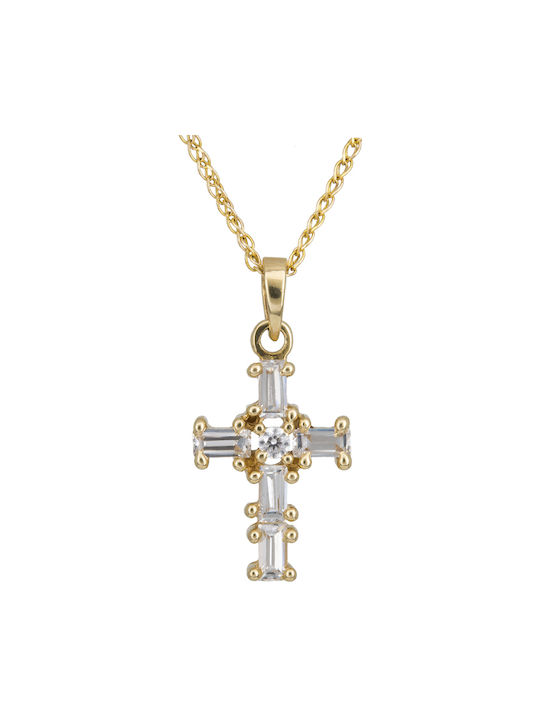 Damen Gold Kreuz 14K