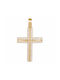 Damen Gold Kreuz 14K Beidseitig