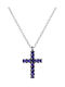 White Gold Cross 14K with Chain