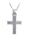 Men's White Gold Cross 14K with Chain