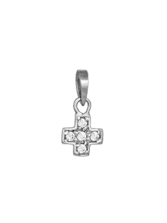 White Gold Cross 14K