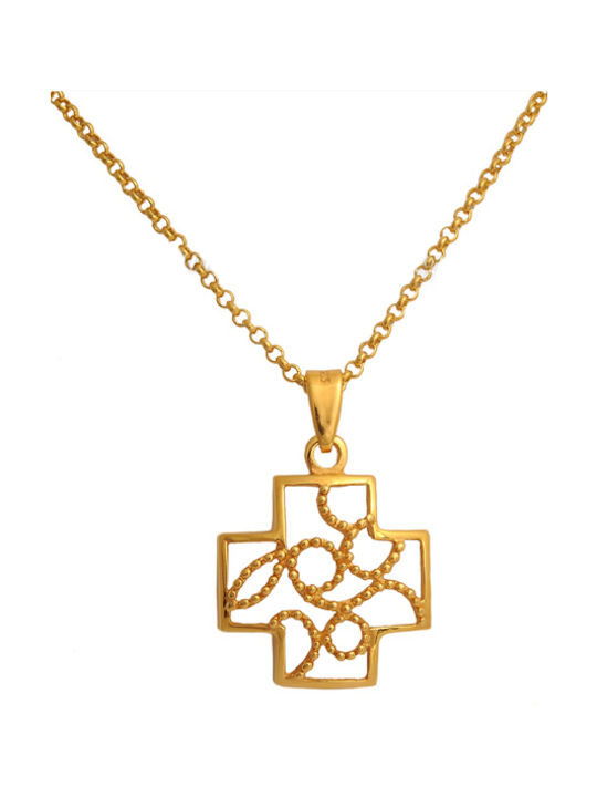 Cross from Gold Plated Silver