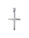 Men's White Gold Cross 14K Αντρικός