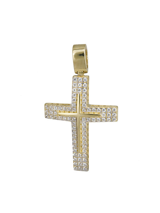 Damen Gold Kreuz 14K