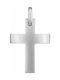 Men's White Gold Cross 14K