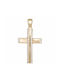 Damen Gold Kreuz 14K Beidseitig