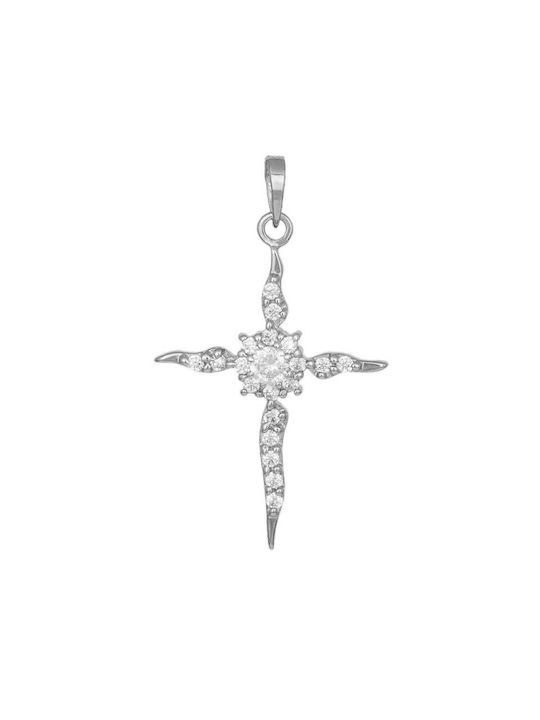 Women's White Gold Cross 14K