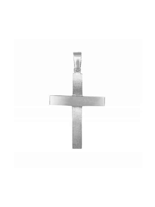 Weißgold Kreuz 14K